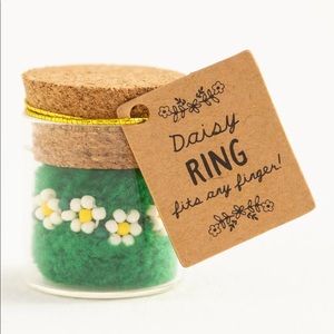 Natural Life Adjustable Beaded Daisy Ring